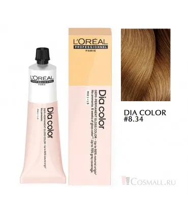 Краска L'Oreal Professionnel DIA Color 8.34