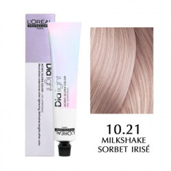 Краска L'Oreal Professionnel Dia Light, цвет 10.21 — светлый молочный коктейль перламутрово-пепельный