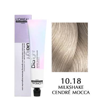 Краска L'Oreal Professionnel Dia Light, цвет 10.18 — светлый молочный коктейль пепельный мокка