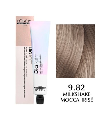 Краска L'Oreal Professionnel Dia Light, цвет 9.82 — молочный коктейль мокка перламутровый