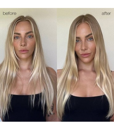 Результат применения ночной  сыворотки Shu Uemura Ultimate Reset overnight hair serum