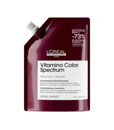 Безсульфатный шампунь L'Oreal Professionnel Vitamino Color Spectrum для окрашенных волос 500мл рефил